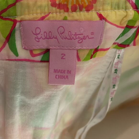 Lilly Pulitzer cotton strapless mini dress with daffodil floral print - Picture 6 of 8